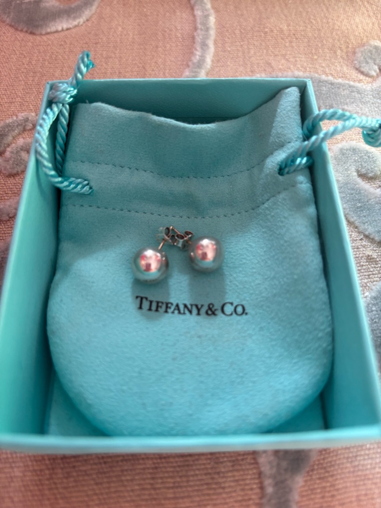 Tiffany & Co. Silver Ball Stud Earrings 10mm